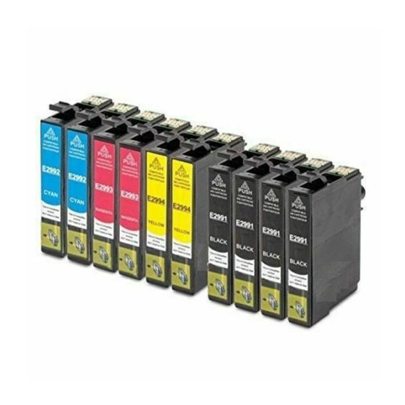 12 CARTUCCE T2991 T2992 T2993 T2994 COMPATIBILI PER EPSON XP-235 XP-332 XP-335 XP-432 29XL N 6 T2991 + N 2 T2992/3/4
