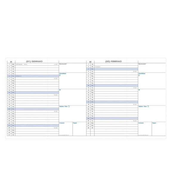 Agenda 2025 Quo Vadis Minibest rubr. IT Impala 7x10 cm - conf. 6 pz - mensile - colori assortiti - 03902625MQ