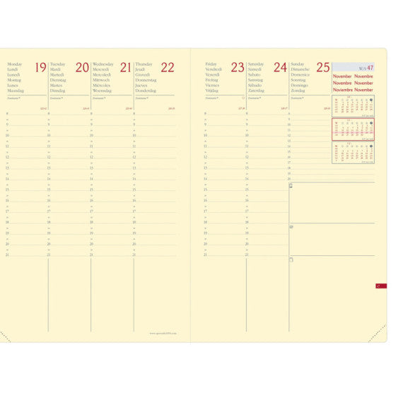 Agenda settimanale Ministro Prestige 2025 - 16 x 24 cm - silk nero - Quo Vadis