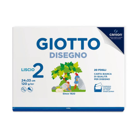 Album da disegno Giotto Disegno 2 120 g- 24x33 cm liscio - 20 fogli 583100