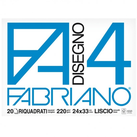 Album F4 - 24x33cm - 220gr - 20 fogli - liscio - squadrato - Fabriano
