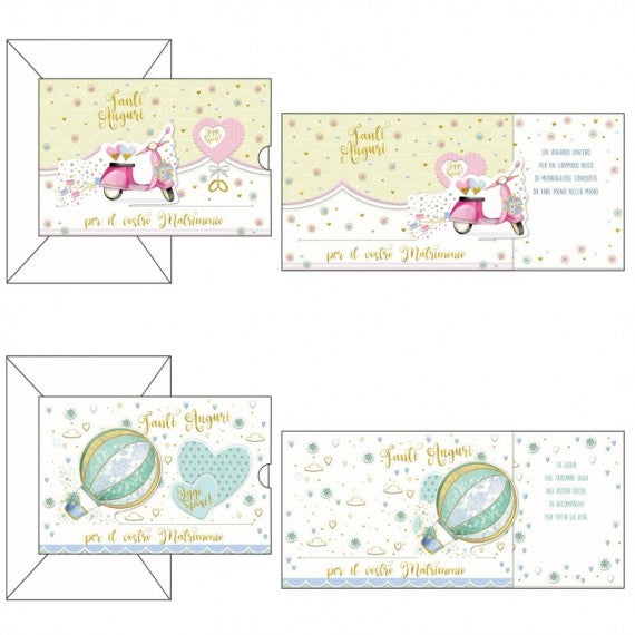 Biglietto auguri Matrimonio - 4 soggetti assortiti - Kartos