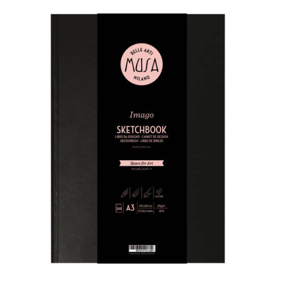 Blocco a libro Imago SKETCH Musa 200 pagine 105 gr formato A3 MU124493