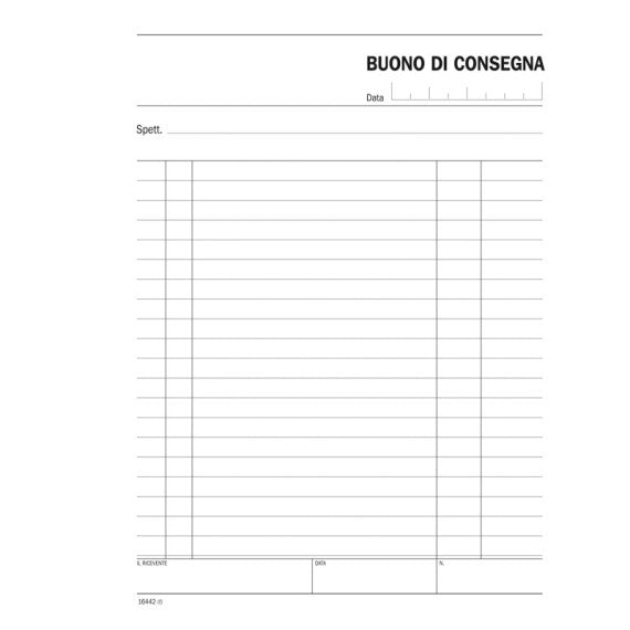 Blocco buoni consegna - 148 x 215 mm - 100 fg - DU164420000 - Data Ufficio