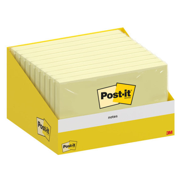 Blocco foglietti Post it® - 76 x 127 mm - Giallo canary - 100 fogli - Post it® - conf. 10 blocchi