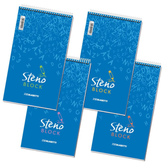 Blocco spiralato Blasetti Steno Block - 12,5x22 cm - 80 ff - 60 g/m2 - 1R 1120
