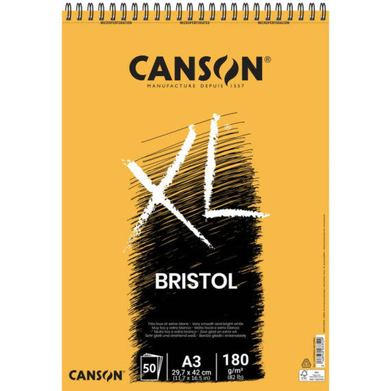 Blocco spiralato Canson Bristol XL 50 ff A3 180 g/m² C31078A022