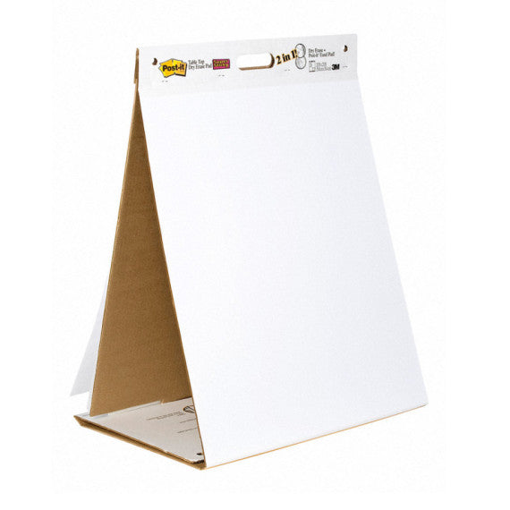 Blocco/Lavagna da tavolo Super Sticky autoportante - 563DE - 58,4 x 50,8 cm - bianco - 20 fogli - Post-it®