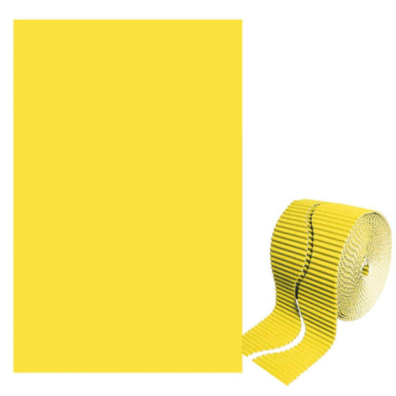 Bordo ondulato CWR in rotolo h. max 6 cm x 15 m giallo 06279