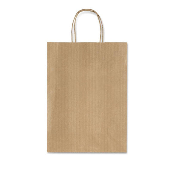 Borsa Allegra neutra sealing avana con manici in carta ritorta conf. 25 pz Rex-Sadoch 16x8x39 cm - SDS39AVN