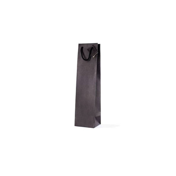 Borsa portabottiglie in carta Kraft Decoration nera - 10x9x39 cm - conf. 10 pz - BCA334N