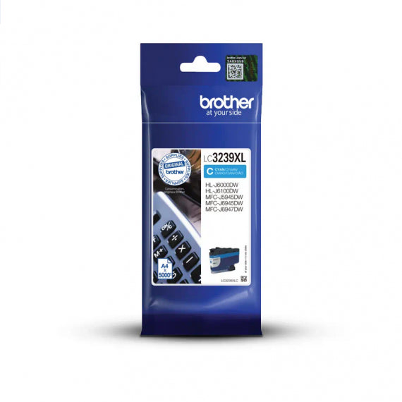 BROTHER LC-3239XLC CIANO CARTUCCIA ORIGINALE PER BROTHER MFC-J6945DW MFC-J5945DW.J6947,HL-J6000DW LC3239XL 5.000 PAGINE