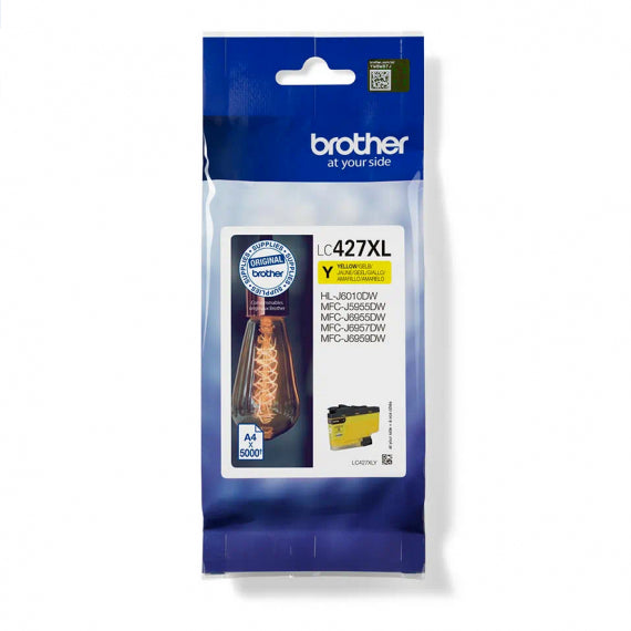 Brother LC427XLY giallo alta capacità cartuccia originale per Brother HL J6010DW,MFC J5955DW,J6955,J6957 LC-427XL 5.000 pagine