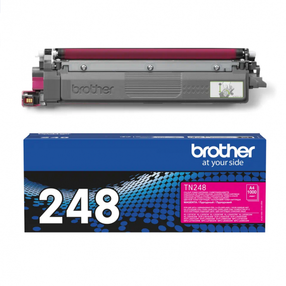 Brother TN-248M magenta toner originale per Brother DCP-L3520CDWE,HL-L3220CW,HL-L8230CDW TN248M capacità 1.000 pagine
