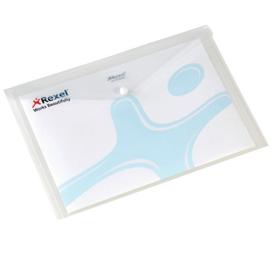 Busta con bottone Pull - 21x29,7 cm - trasparente - King Mec