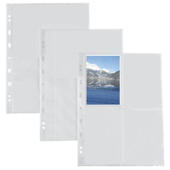 Buste a foratura universale Sei Rota Atla F per fotografie 8 spazi 10x15 cm trasparente conf. 10 buste - 662501