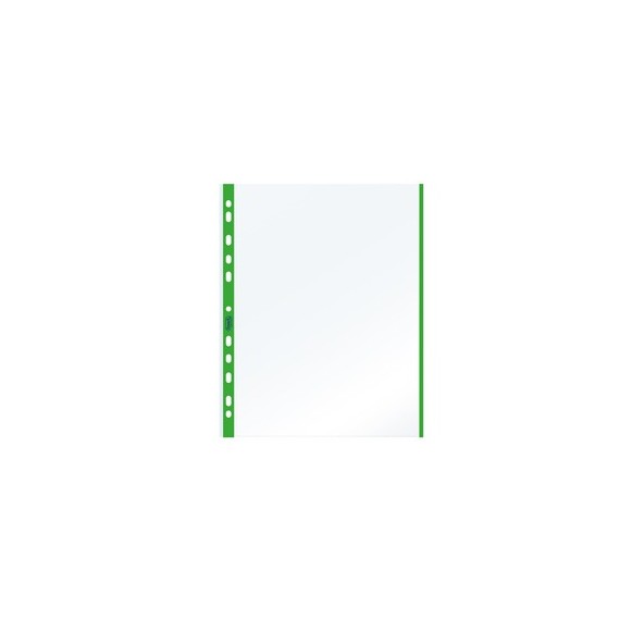 Buste forate con banda colorata - Linear - buccia - 21 x 29,7 cm - verde - Favorit - conf. 10 pezzi