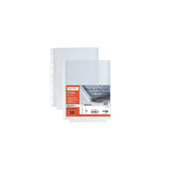 Buste forate con soffietto Atla GS - buccia - 21x29,7 cm - Sei Rota - conf. 10 pezzi