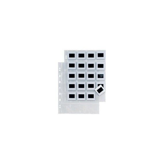 Buste forate porta diapositive Atla F Dia 20 - 20 spazi 5,5x5,5 cm - trasparente - Sei Rota - conf. 10 pezzi