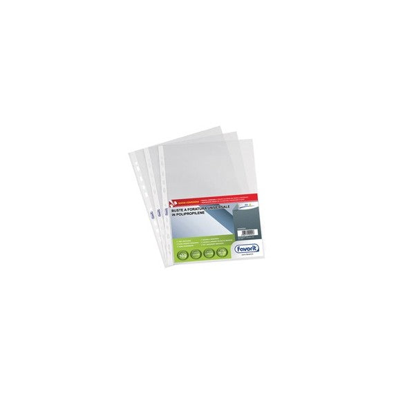 Buste forate Special PP - Air - liscio - 22x30 cm - trasparente - Favorit - conf. 100 pezzi