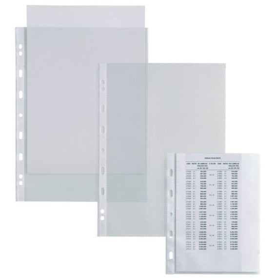 Buste in PP buccia Sei Rota Atla 100 - trasparente 21x29,7 cm - confezione 50 pezzi - medio spessore - 662112