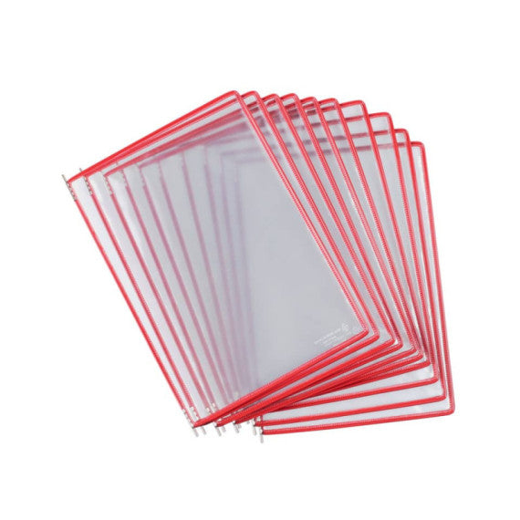 Buste per leggio Tarifold® T-Technic A4 rosso - PVC bordo rinforzato Conf. 10 pezzi - B114003