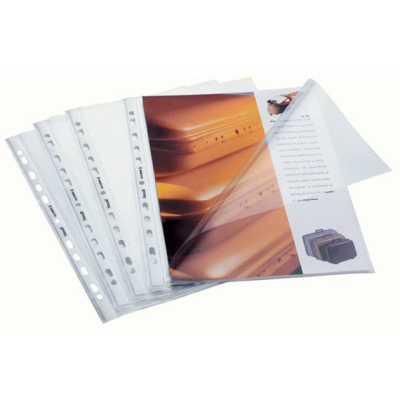 Buste trasp. a foratura universale FAVORIT aperte buccia d'arancia superior 22x30 cm conf. da 50 - 100460074