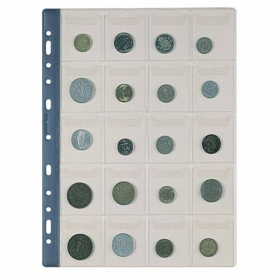 Buste trasp. a foratura universale FAVORIT Porta monete top formato tasca 5x5,5 cm conf. da 10 - 100500066