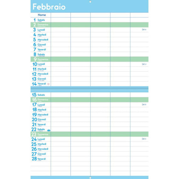 Calendario 2025 della famiglia formato 32x48 cm - conf. 5 pz - 25-CI124