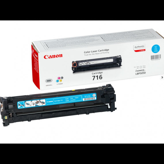 CANON 716 CIANO 1979B002 TONER ORIGINALE PER CANON LBP 5050,MF8030,MF8040,MF8050,MF8080 CAPACITA' 1.500 PAGINE