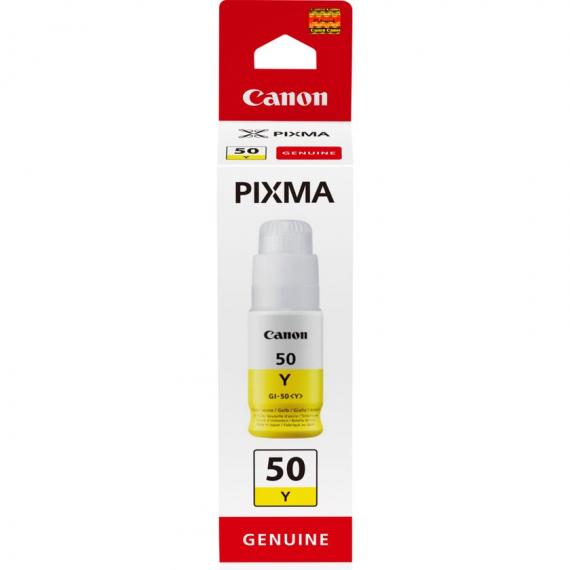 CANON GI-50Y GIALLO 3405C001 ORIGINALE FLACONE DI INCHIOSTRO PER PIXMA G6050,G5050,GM2050,G7050,GM4040,GM4050 7.700 PAGINE