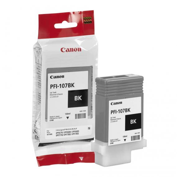 CANON PFI-107BK PHOTO BLACK ORIGINALE PER CANON IPF 670 IPF 680 IPF 685 IPF 770 IPF 780 IPF 785 PFI107 6705B001 130ml