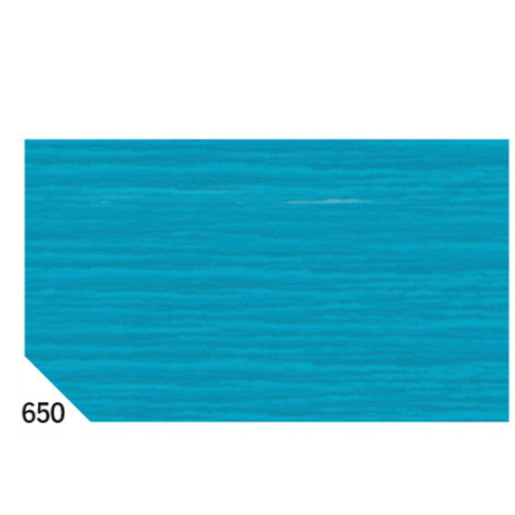 Carta crespa - 50 x 250 cm - 48 gr/m² - turchese 650 - Rex Sadoch - conf.10 rotoli