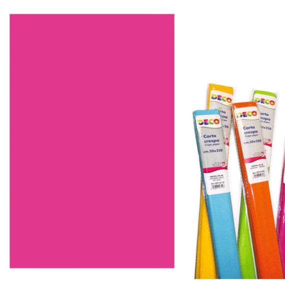 Carta crespa in rotolo CWR - 50x250 cm - 40 g/mq fucsia 10713/10