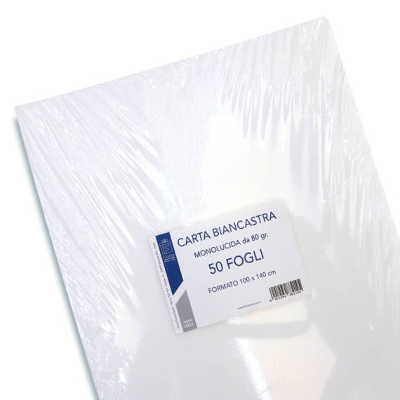 Carta da pacco Florio Carta ripiegata 100x140 cm - bianco - conf. 50 pz - 2145