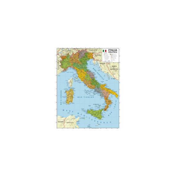 Carta geografica plastificata - 100x140 cm CWR Italia 06990