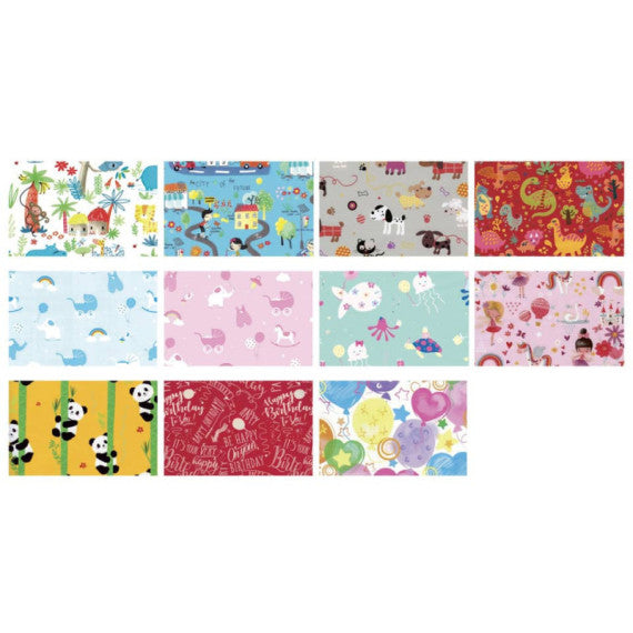 Carta regalo Big Raso 100X140 cm conf. 50 fogli Rex-Sadoch fantasie assortite S5550GN2