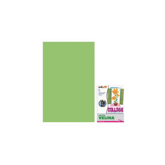 Carta velina 50x76 cm - busta 24 fogli - 20 g/m² Deco verde chiaro 05318