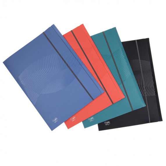 Cartella 3L Osmose Recyc - c/elastico - PP - f.to utile 24 x 33 cm - colori assortiti - Favorit