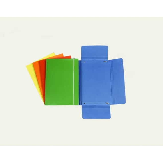 Cartella a tre lembi con elastico Cartotecnica del Garda 17x25 cm 10 colori assortiti - CG0040LBXXXAE15