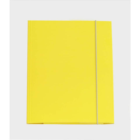 Cartella a tre lembi con elastico Cartotecnica del Garda 25x34,5 cm 0,8 mm colore giallo - CG0032LBXXXAE04