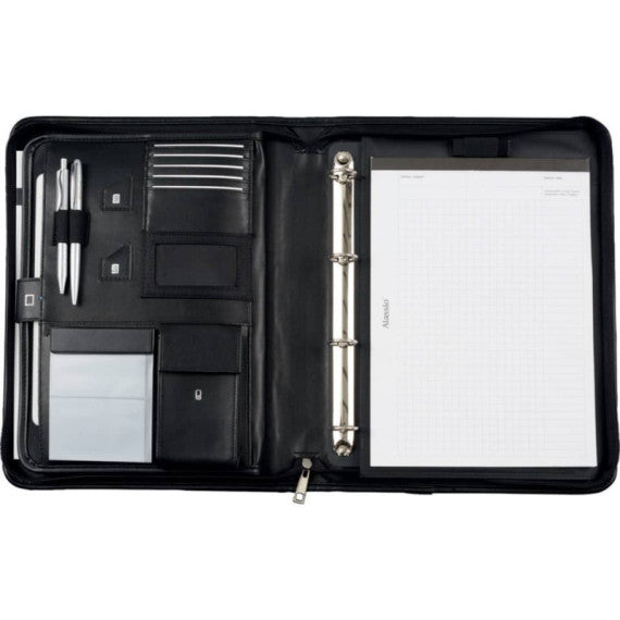 Cartella portadocumenti con custodia multiuso Alassio TRENTO in similpelle 36x5x28,5 cm A4 nero - 30114