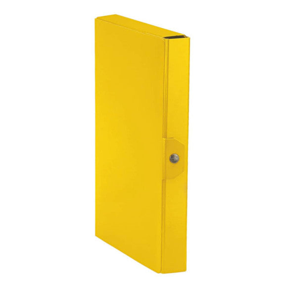 Cartella portaprogetti Esselte C84 DELSO ORDER dorso 4 cm presspan lucido giallo 25x35 cm - 390384090