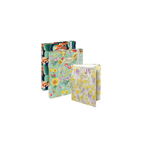 Cartella progetti Nature Flowers - 26x34cm - dorso 3cm - con elastico - Pigna