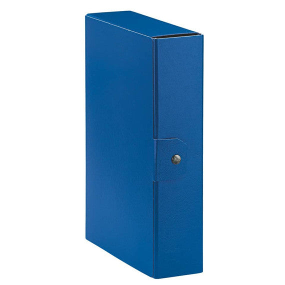 Cartelle portaprogetti Esselte C28 EUROBOX dorso 8 cm presspan biverniciato blu - 390328050