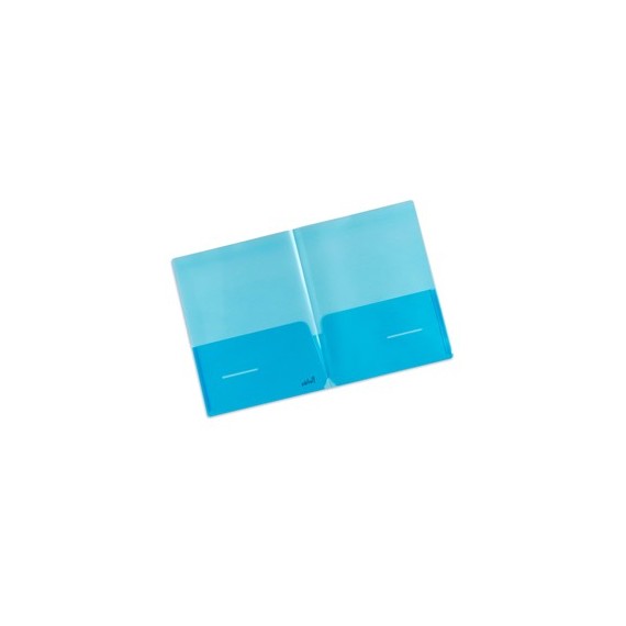 Cartellina doppia tasca Plastidea - PP - blu - Iternet - conf. 5 pezzi