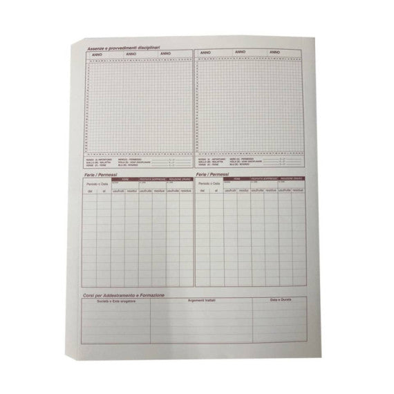 Cartellina matricolare del dipendente data ufficio 32,5x25,5 cm conf. 40 pezzi 7420N0000G