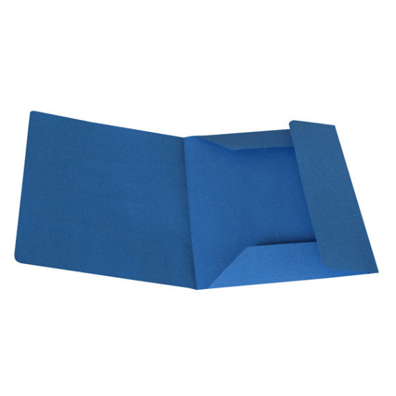Cartelline 3 lembi - senza stampa - cartoncino Manilla 200 gr - 25x33 cm - azzurro - Cartotecnica del Garda - conf. 50 p