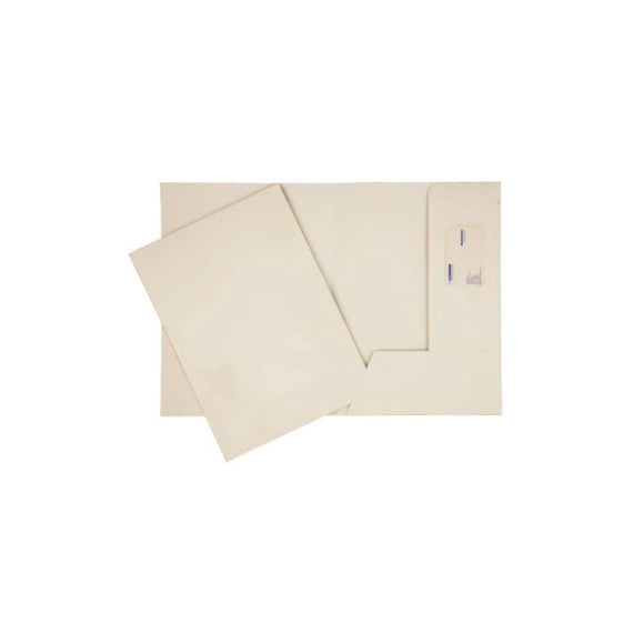 Cartelline a 2 lembi 4Mat A4 in bindakote 250 g/m² con alloggio biglietti da visita cf. da 10 pz - 3740