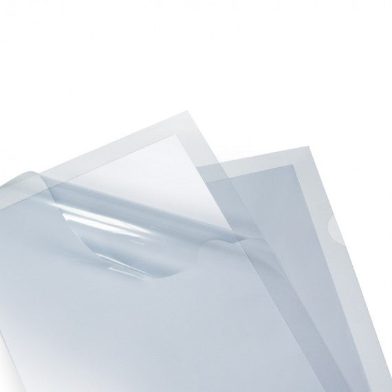 Cartelline a L Poli T Plus - alto spessore - PP - 22 x 30 cm - trasparente - Sei rota - conf.25 pezzi